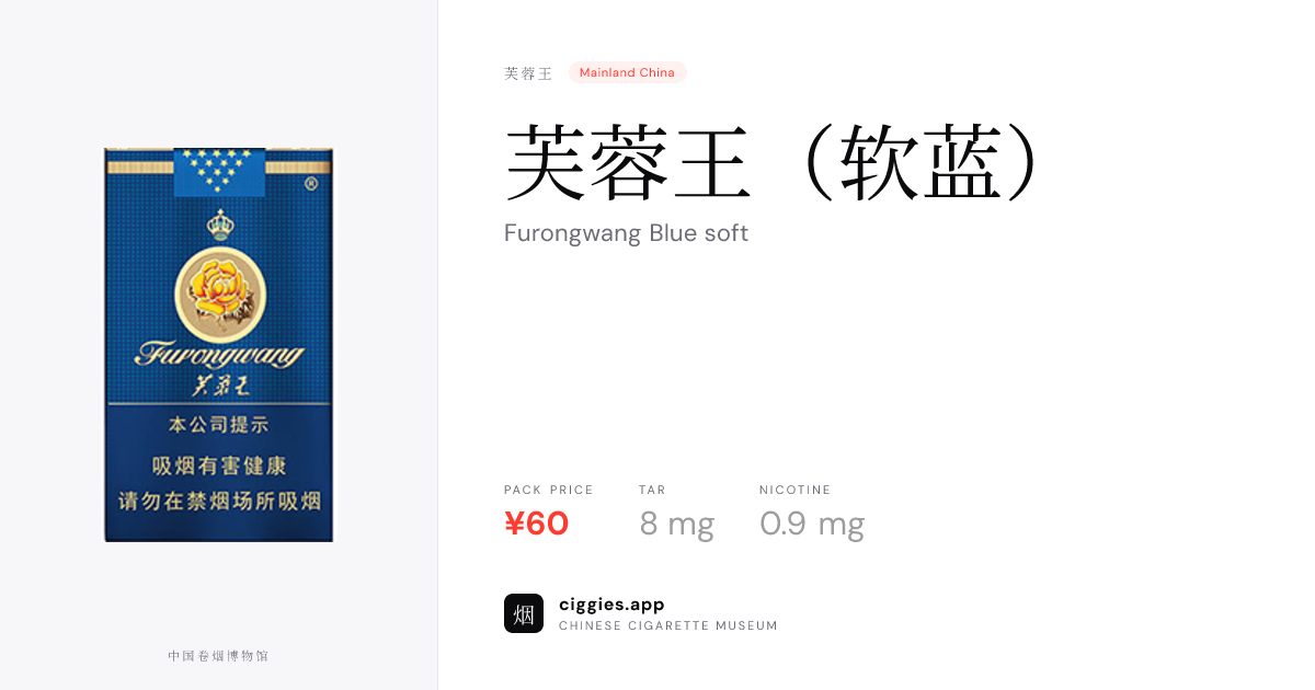 芙蓉王（软蓝） — ciggies.app